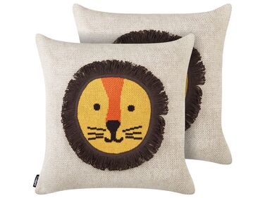 Set van 2 sierkussens SARANGAR Katoen 45 x 45 cm Beige