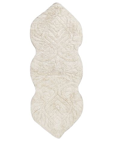 Tapis de bain CANBAR Beige clair 150 x 60 cm Coton