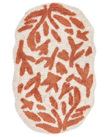 Tapis de bain DERIK Orange 60 x 90 cm Coton