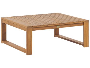Table basse de jardin TIMOR 90 cm 75 cm Bois d'acacia certifié Marron clair