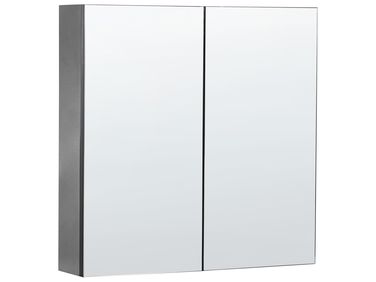 Badkamer wandkast met spiegel NAVARRA 60 cm 60 cm Zwart