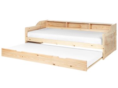 Trundle Bed Pine Wood EDERN 90 x 200 cm (EU Single) Light Brown