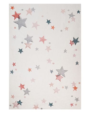 Kindervloerkleed ALPOUD Wit 140 x 200 cm Katoen