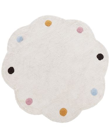 Kindervloerkleed DUREVI Lichtbeige ø 120 cm Katoen