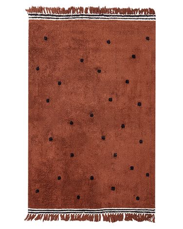 Tapis enfant LAZA Marron 140 x 200 cm Coton