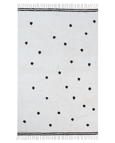 Kindervloerkleed LAZA Gebroken wit 140 x 200 cm Katoen