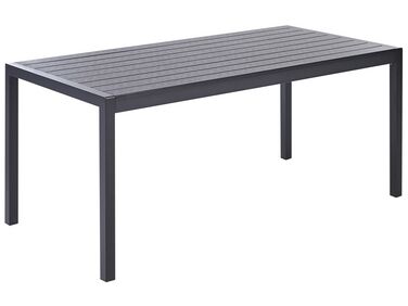 Table de salle à manger de jardin VERNIO 180 cm 90 cm Métal Noir
