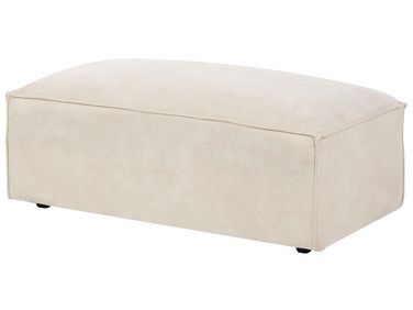 Ottoman HELLNAR Velvet Light Beige
