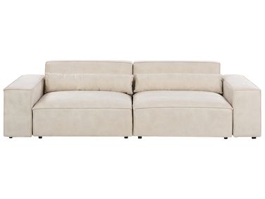 Modulaire bank 2-zits HELLNAR Fluweel Lichtbeige