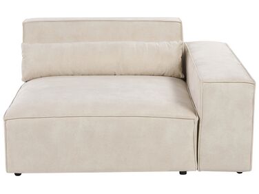 Module d'angle HELLNAR Velours Beige clair Côté gauche