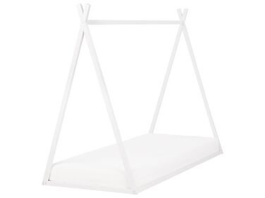 Kids Bed Teepee Pine Wood SAURAT 90 x 200 cm (EU Single) White
