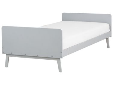 Bed Pine Wood BONNAC 90 x 200 cm (EU Single) Grey