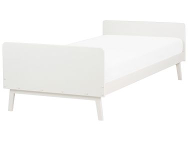 Bed Pine Wood BONNAC 90 x 200 cm (EU Single) White