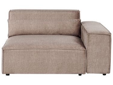 Module d’angle HELLNAR Tissu Marron clair Côté gauche