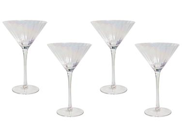 Set of 4 Martini Glasses MORGANITE 220 ml Transparent