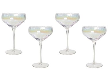 Set of 4 Champagne Saucers MORGANITE 300 ml Transparent