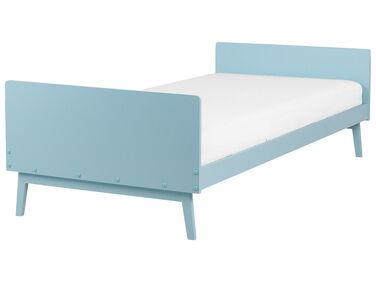 Bed Pine Wood BONNAC 90 x 200 cm (EU Single) Light Blue