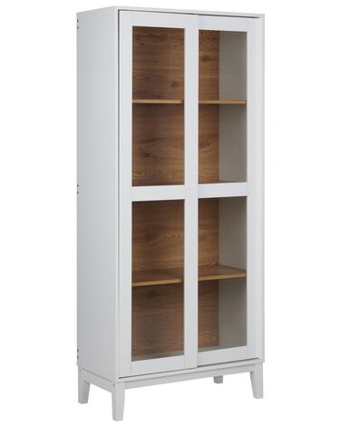 Glazen vitrinekast RUMSON 80 cm Wit