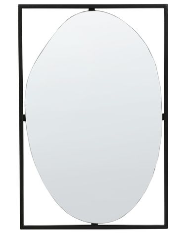 Wandspiegel NIBELLE 40 cm 60 cm Metaal Zwart