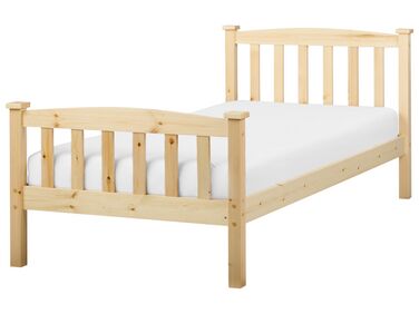 Bed Pine Wood GIVERNY 90 x 200 cm (EU Single) Light Brown