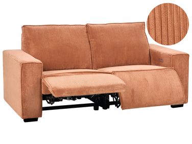 Elektrisch verstelbare bank 2-zits NUKARI Corduroy Oranje