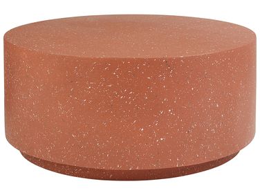 Table basse TREZZO 90 cm 90 cm Effet terrasse Terrazzo rouge