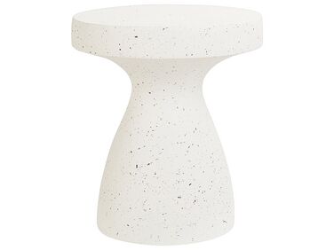 Table d'appoint BIVIERE 39 cm 39 cm Effet terrasse Terrazzo blanc