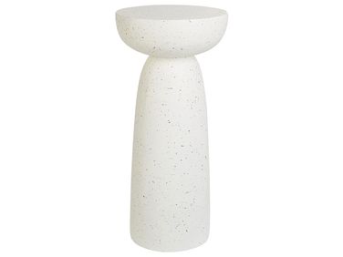 Table d'appoint CADINI 33 cm 33 cm Effet terrasse Terrazzo blanc