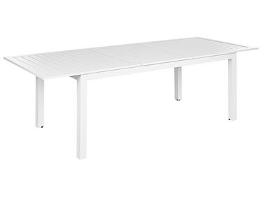 Uitschuifbare tuintafel SKALOMA 180/240 cm 90 cm Metaal Wit