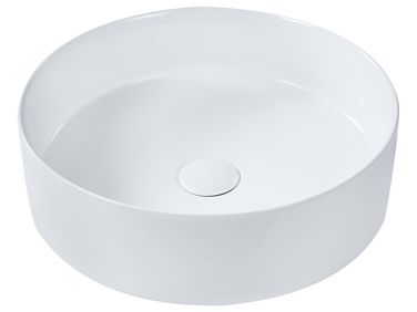 Wastafel voor aanrechtblad TEBAR ⌀ 40 cm Keramiek Wit