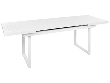 Uitschuifbare tuintafel VALCANETTO 180/240 cm 90 cm Metaal Wit