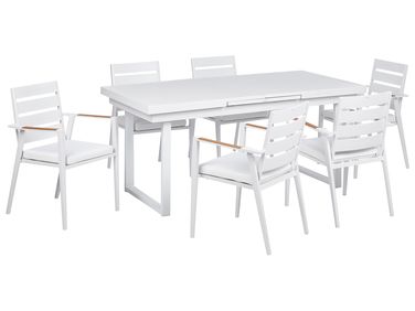 Tuinset 6-zits VALCANETTO/TAVIANO Metaal Wit