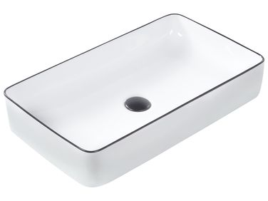 Wastafel voor aanrechtblad XERT 61 x 35 cm Keramiek Wit