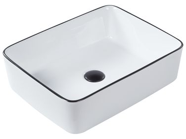 Wastafel voor aanrechtblad XERT 49 x 38 cm Keramiek Wit