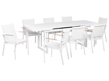 Tuinset 8-zits VALCANETTO/BUSSETO Metaal Wit