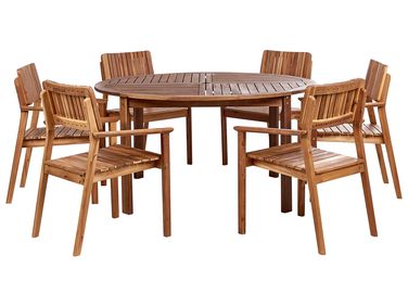 Tuinset 6-zits AGELLO Acaciahout Bruin