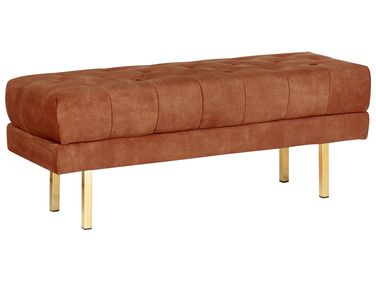 Upholstered Bench ROSEVILLE Velvet Dark Red