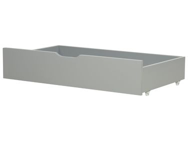 Set of 2 Bed Storage Drawers Pine Wood RUMILLY Grey