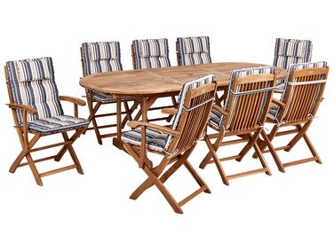 Tuinset 8-zits MAUI II met kussens Acaciahout Meerkleurig