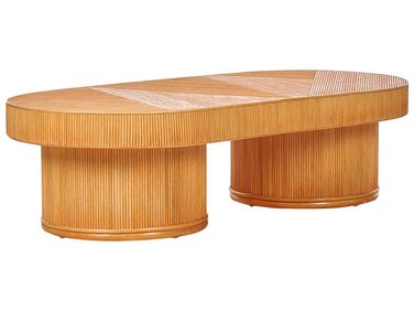 Table basse de jardin AIROLE 150 cm 70 cm Rotin Marron