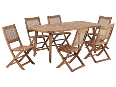 Tuinset 6-zits PARAGGI Gecertificeerd acaciahout Natuurlijk