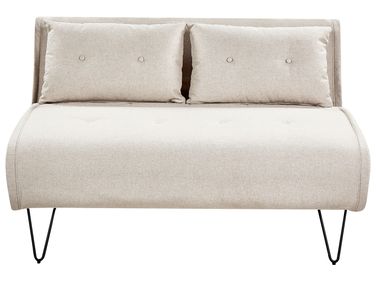 Slaapbank 2-zits VESTFOLD Stof Lichtbeige