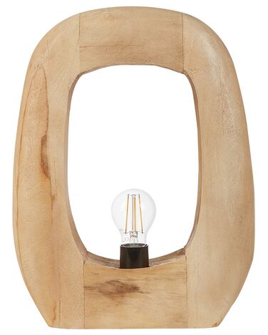 Tafellamp AJAY Mangohout Lichtbruin