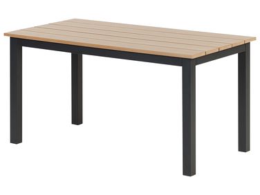 Table de salle à manger de jardin MESSINA 100 cm 52 cm Noir