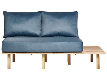 Bank 2-zits SALO Stof Blauw met tafels
