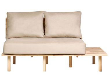 Bank 2-zits SALO Stof Zandbeige met tafels