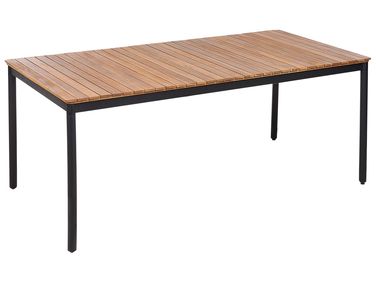 Table de salle à manger de jardin VALLESE 180 cm 90 cm Acacia Marron