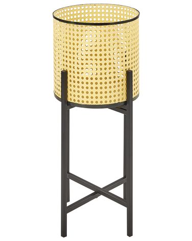 Cache-pot sur pied FALLOPIA Métal 25 cm Beige