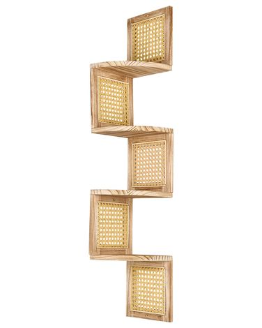Opbergkast met 4 planken ALDER Paulowniahout 101 cm Lichtbruin