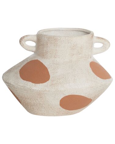 Vase à fleurs ALOSIDAE Grès 19 cm Beige clair